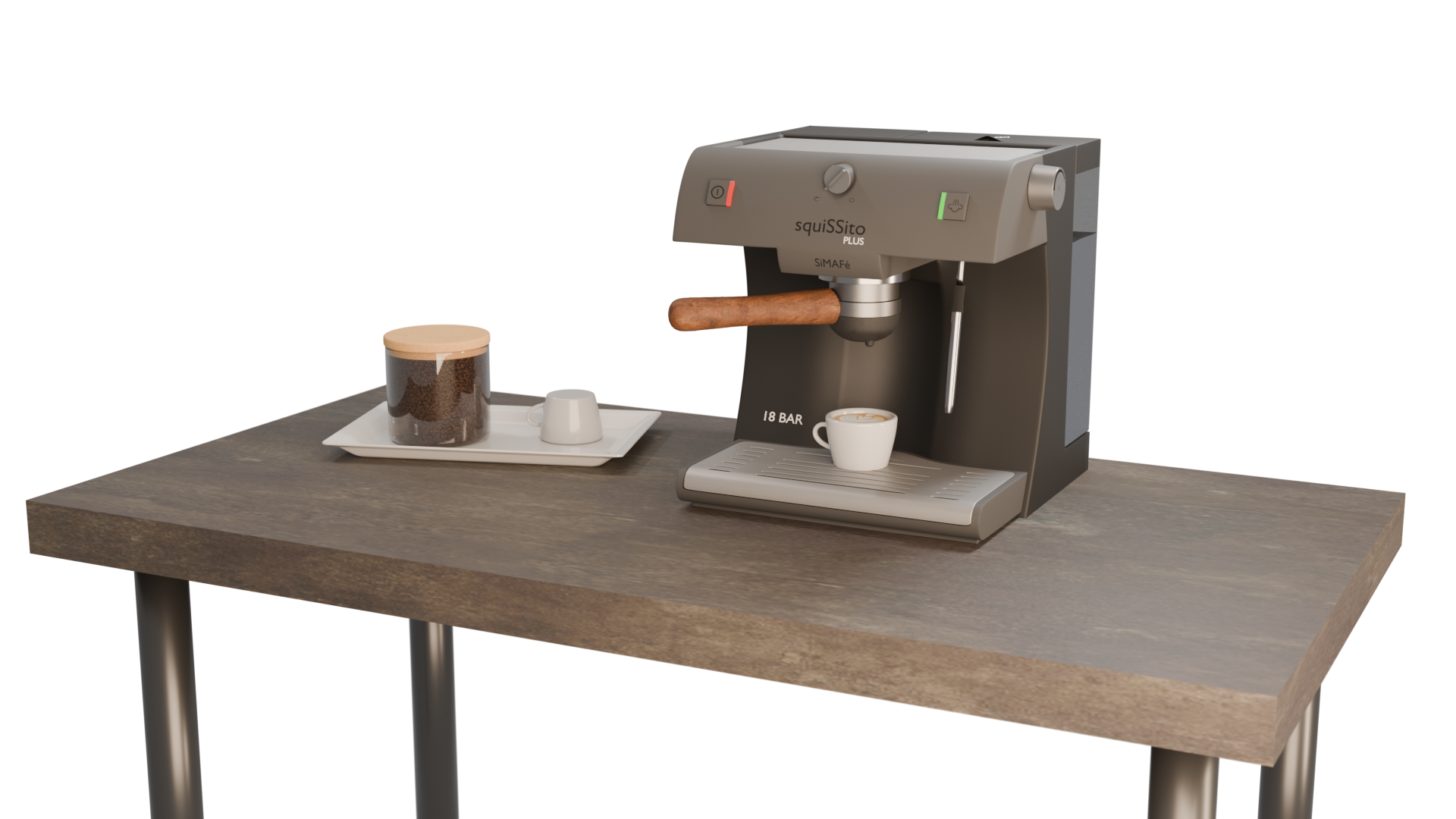 Augmented Reality Beispiel - Tisch in realer Umgebung visualisiert